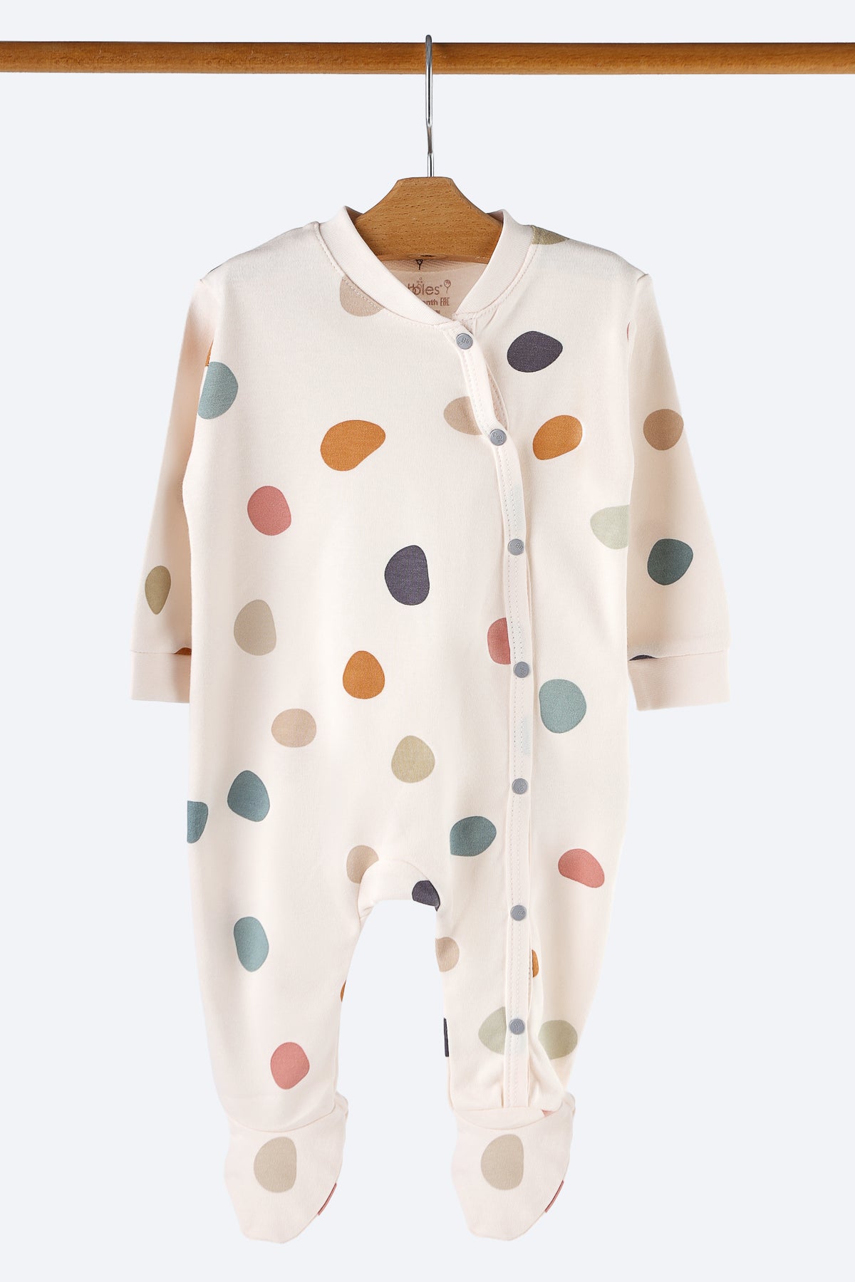 Renkli Puantiye Desenli Tulum Takım