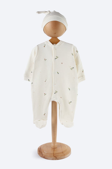 Minik Çiçek Desenli Tulum