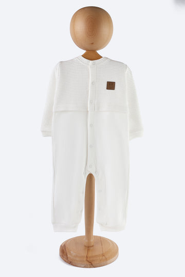 Beyaz Uzun Kollu Tulum