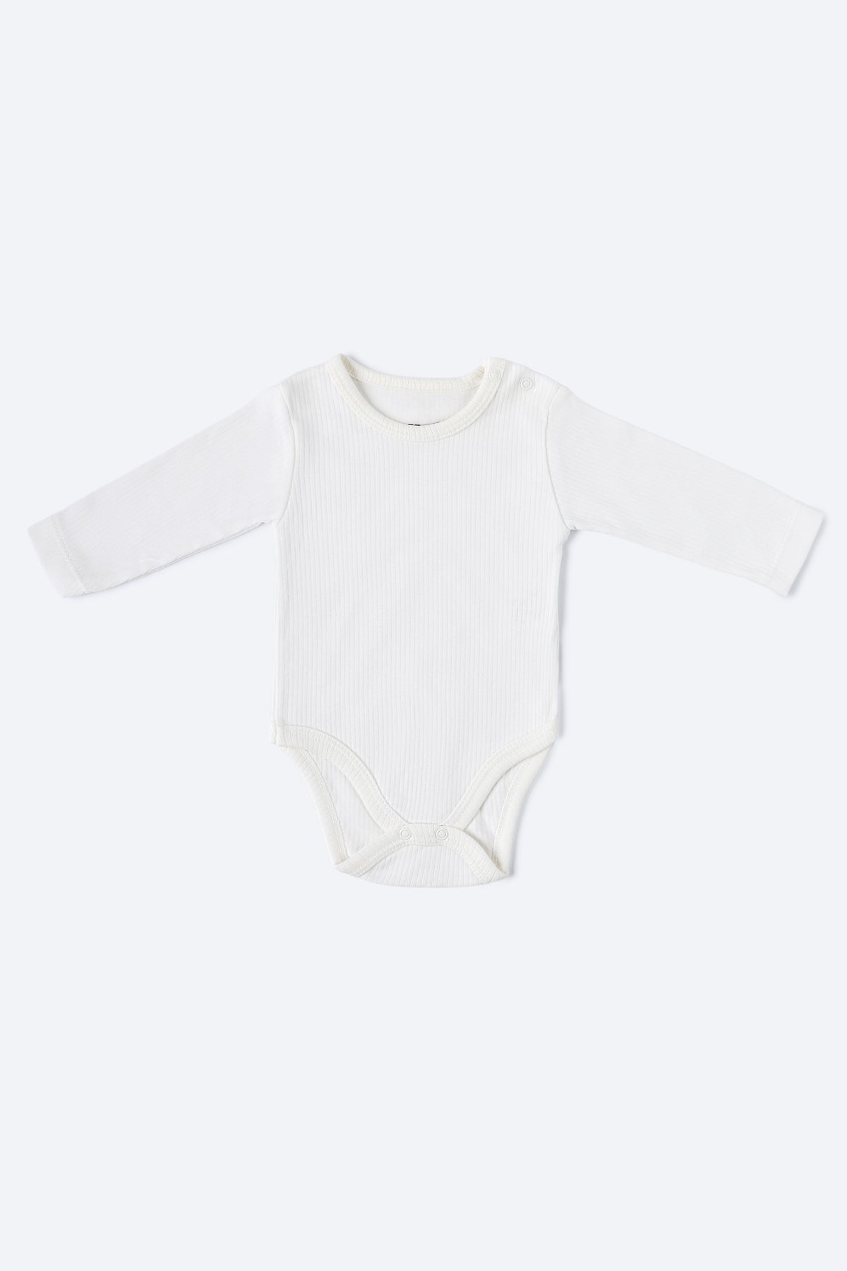 Beyaz Renkli Uzun Kollu Body