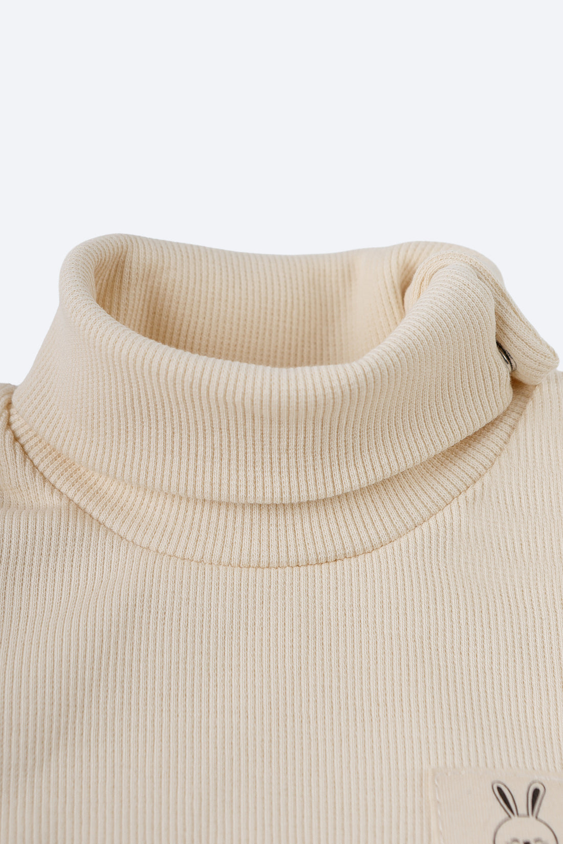 Tavşan Desenli Boğazlı Body