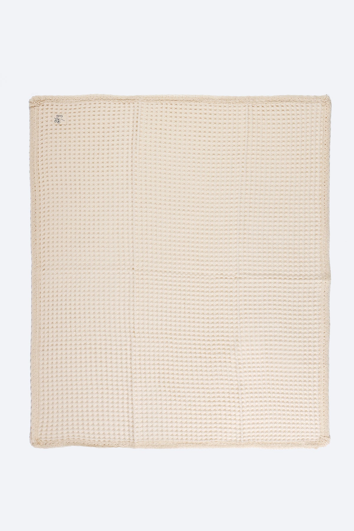 Sütlü Kahverengi Petek Desenli Müslin Örtü