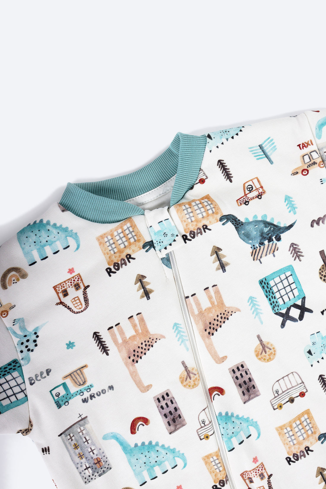 Dinozor Desenli Mavi Uyku Tulumu