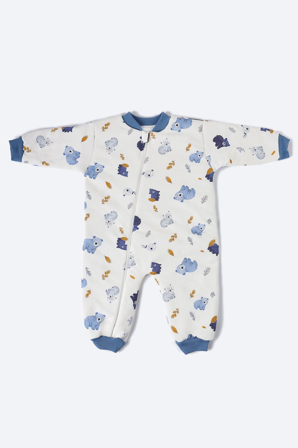 Mavi Ayıcık Desenli Uyku Tulumu