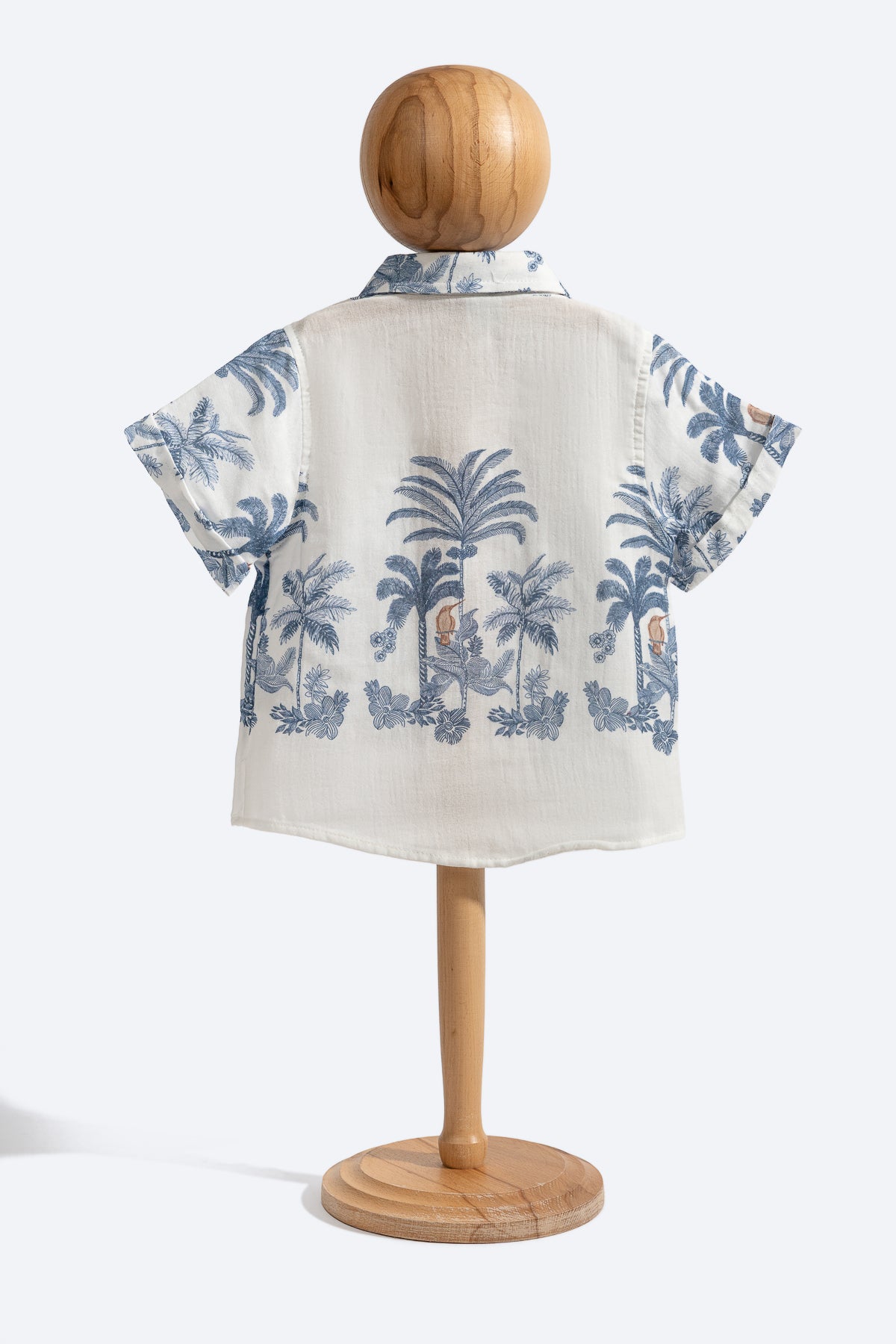 PALM BLUE ERKEK ÇOCUK ŞORT GÖMLEK PAMUKLU TAKIM