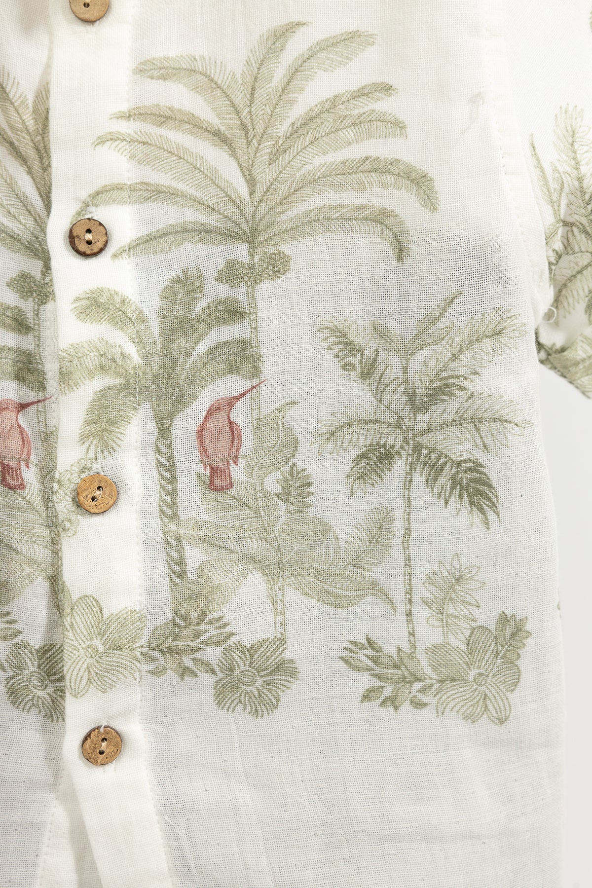 PALM GREEN ERKEK ÇOCUK ŞORT GÖMLEK PAMUKLU TAKIM