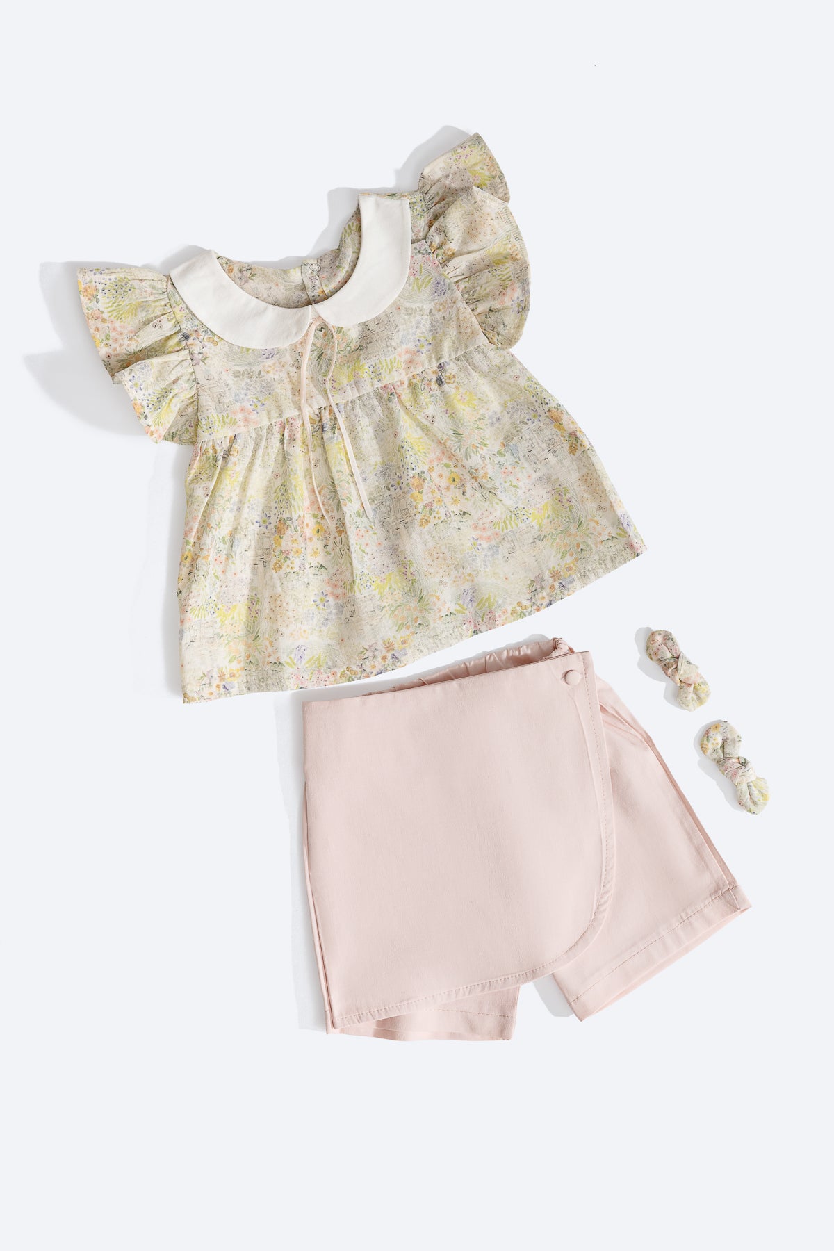 SPRING MINI KIZ ÇOCUK ŞORT ETEK BLUZ TAKIM