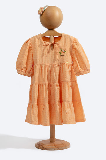 PEACH KIZ ÇOCUK ELBİSE TOKA TAKIM